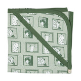 Hooded Blanket Portraits On Green