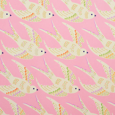 Gift Wrap Birds In Pink