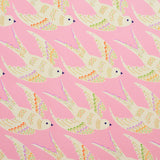Gift Wrap Birds In Pink