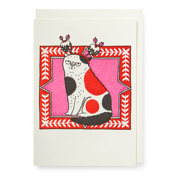 Christmas Card Christmas Cat Red
