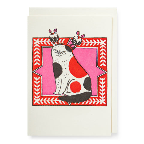 Christmas Card Christmas Cat Red