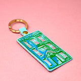 Key Fob Apartment Blue Turquoise