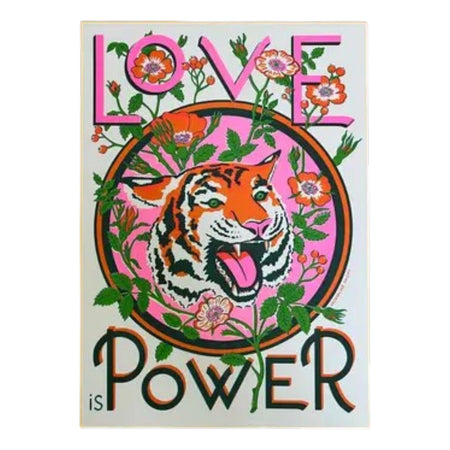 Risograph Print A3 Love Is Power