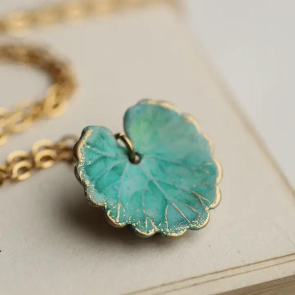 Necklace Turquoise Leaf