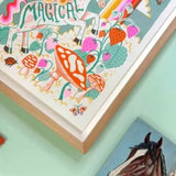 Risograph Print A4 Magical Unicorn