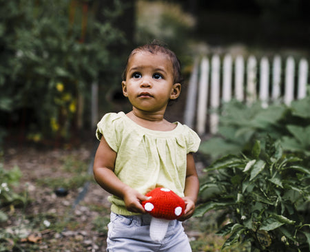 Rattle Organic Cotton Toadstool