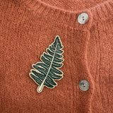 Patch Iron On Embroidered Fern