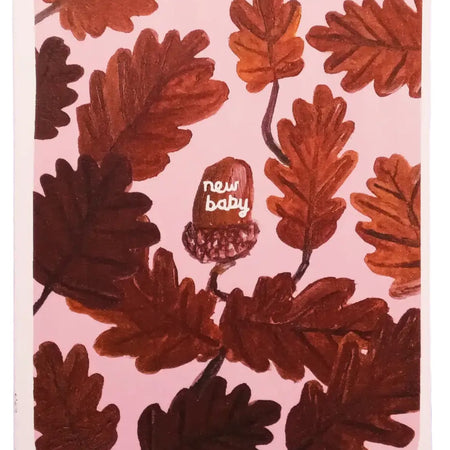 New Baby Card Acorns