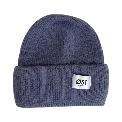 Hat Beanie Angora Denium Blue