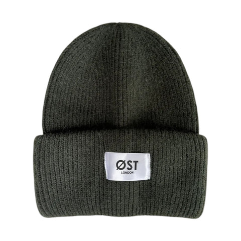 Hat Beanie Angora Khaki
