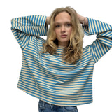 Anna Crewneck Blue Cream