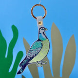 Leather Key Fob Feral Pigeon