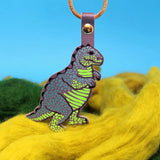 Leather Key Fob Dinosaur