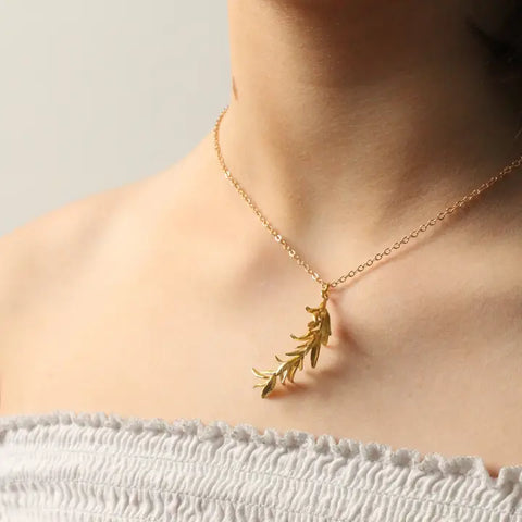 Necklace Rosemary Leaf