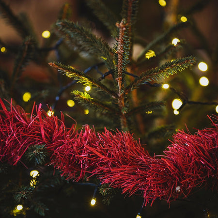 Tinsel Recycled Paper With Glitter Red