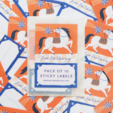 Sticky Labels Bookplate Horse