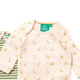 Baby Bodysuit Set Of 2 Pack Organic Cotton Pink Flowers