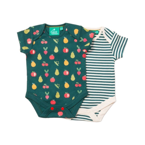 Baby Bodysuit Set Of 2 Organic Cotton Vegetable Patch