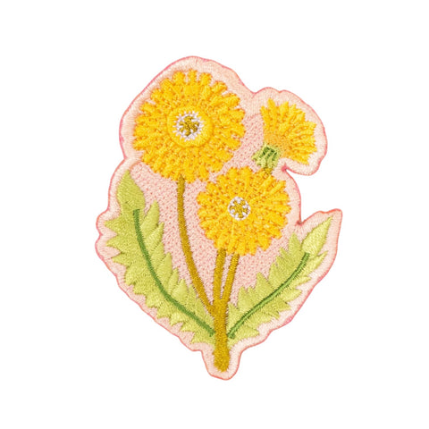 Patch iron On Embroidered Dandelion Flower
