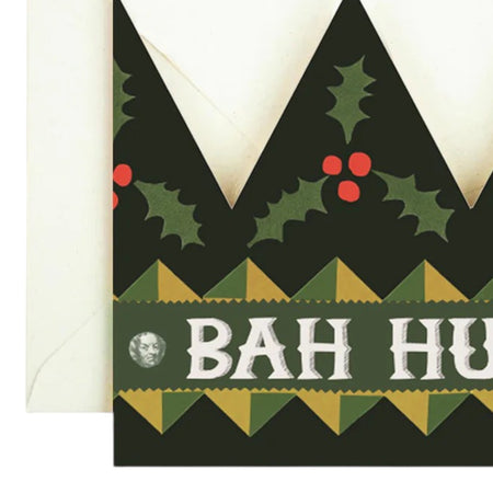 Christmas Card Bah Humbug Hat