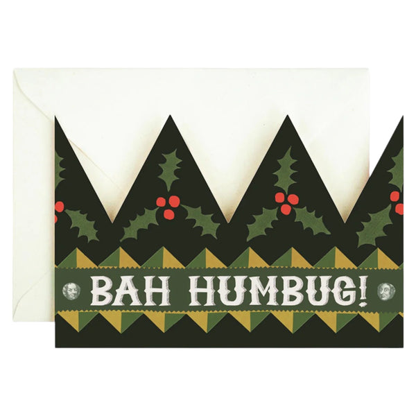 Christmas Card Bah Humbug Hat