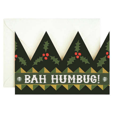 Christmas Card Bah Humbug Hat
