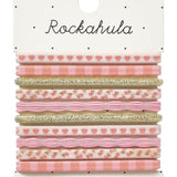 Hair Bands Set of 10 Patchwork Heart