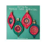 Bauble Paper Decorations Set Of 4