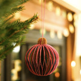 Bauble Honeycomb Pink