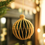 Bauble Honeycomb Yellow