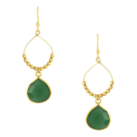 Earrings Aqua Bay Reef Green Onyx