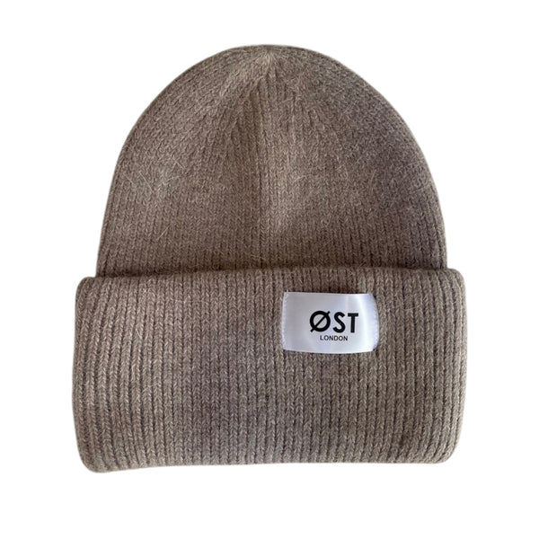 Hat Beanie Angora Brown