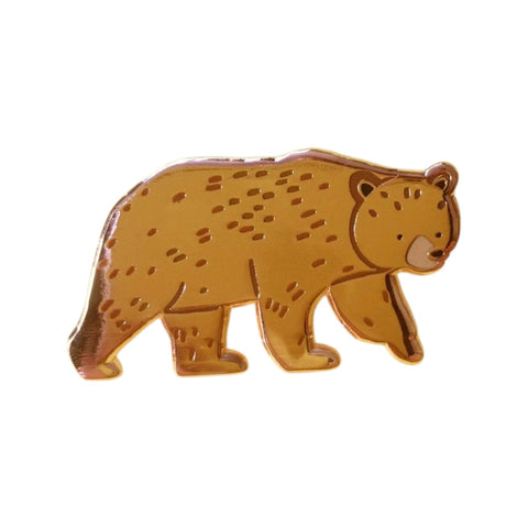 bear enamel pin on a white background