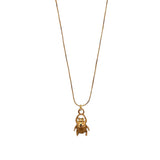 Beetle Necklace Gold Plated