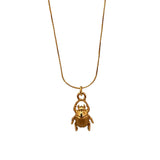 Beetle Necklace Gold Plated