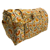 Duffle Bag Ivory Yellow Flower