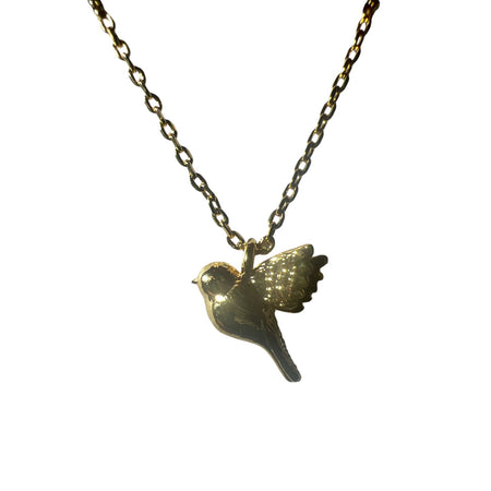 Bird Pendant Necklace Gold