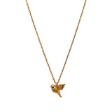 Bird Pendant Necklace Gold