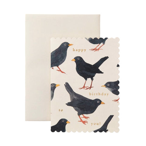 Birthday Card Blackbird