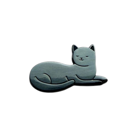 black cat enamel pin