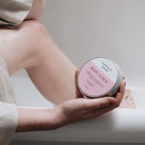 Body Scrub In Tin Bloom Rose Geranium And Patchouli