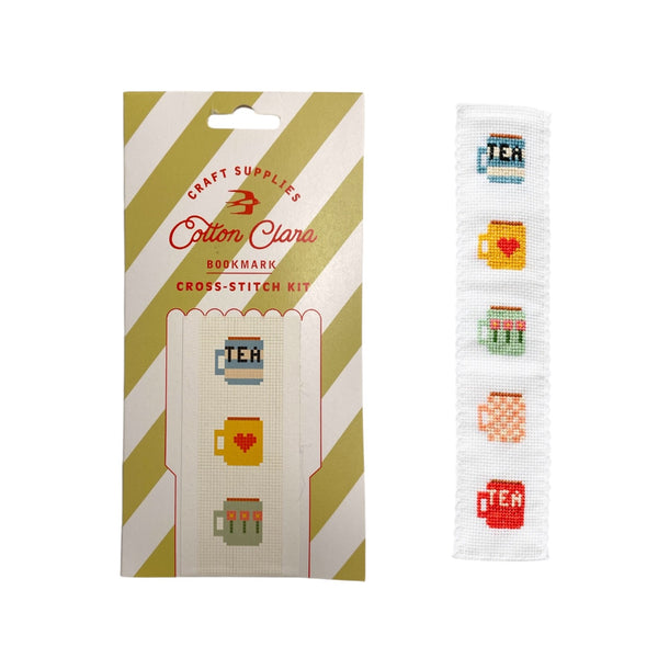 Bookmark Cross Stitch Kit Tea Mugs