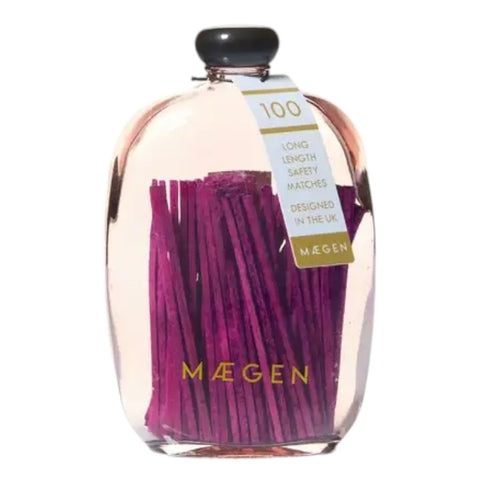 Matches In Bubble Glass Bottle Pink