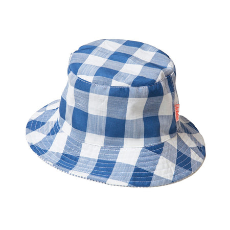 Sun Hat Reversible Bucket Hat Retro Blue Check