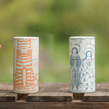 Cat And Mackerel Cylinder Matches Large