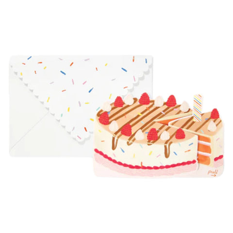 Birthday Card Cake 3D Pop Out Slice