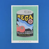 Print Risograph A Can Of Mega Sardines