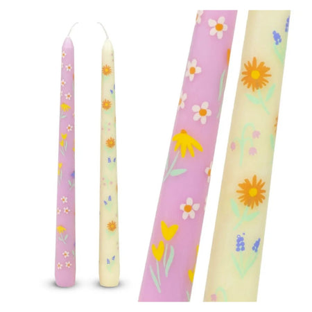 Taper Dinner Candles Floral