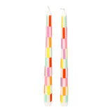Taper Dinner Candles Rainbow Check