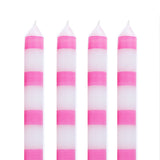 Candles Pink Stripe Hand Painted